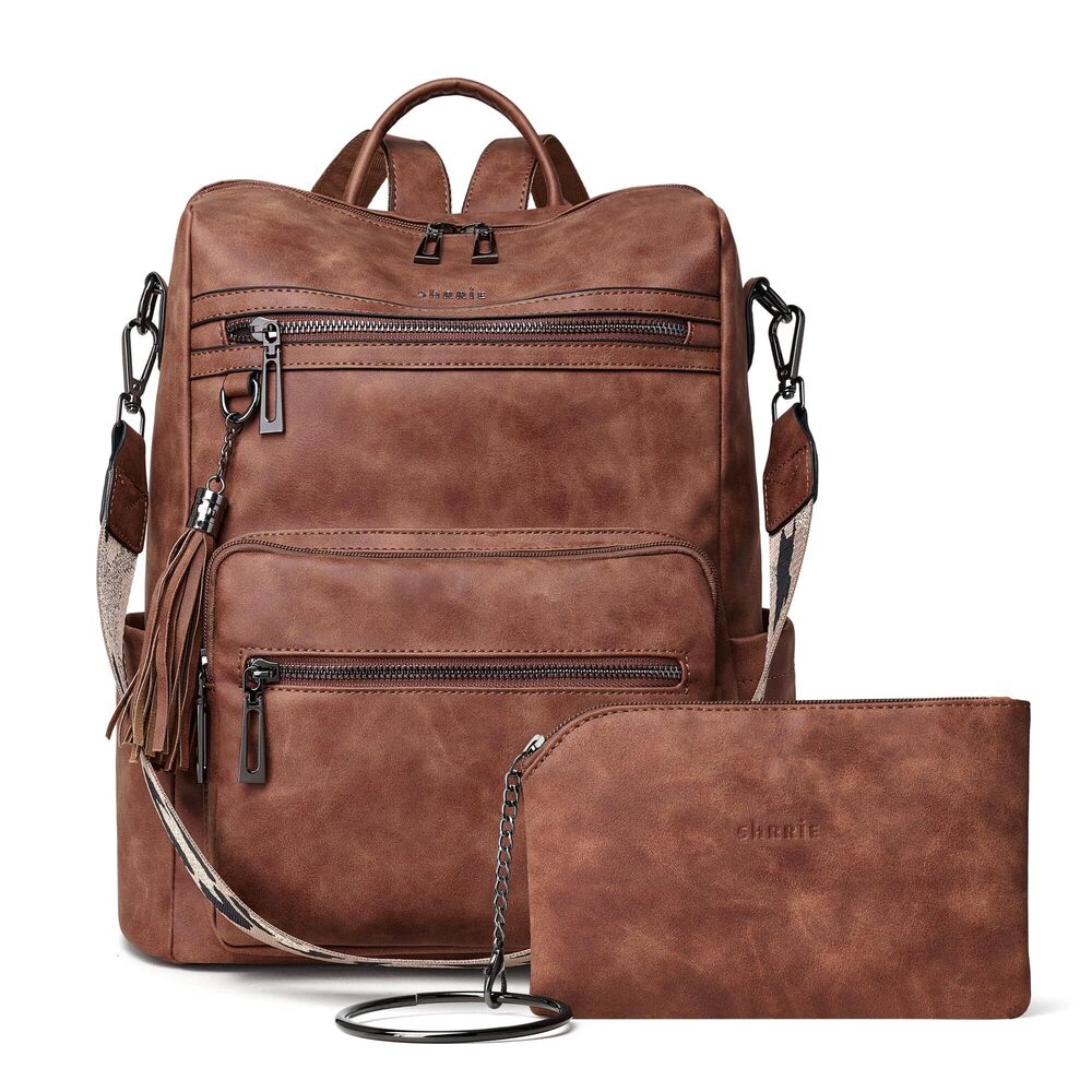 5039 Backpack Purse Leather Fashion Designer Backpack Convertible Shoulder